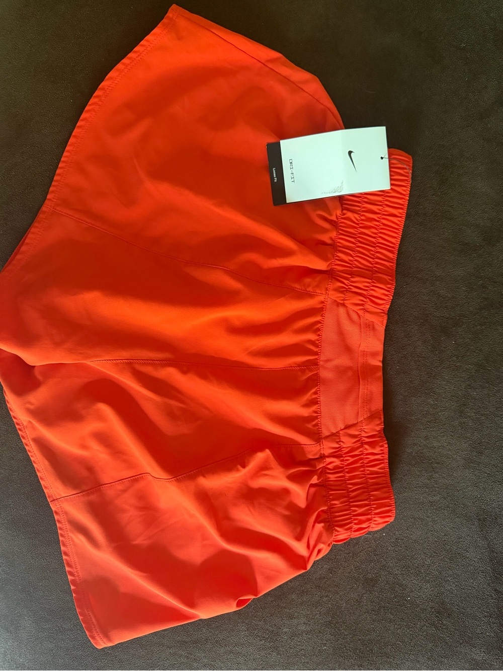 Nike NWT women’s Dry Fit Orange Running Shorts Size M